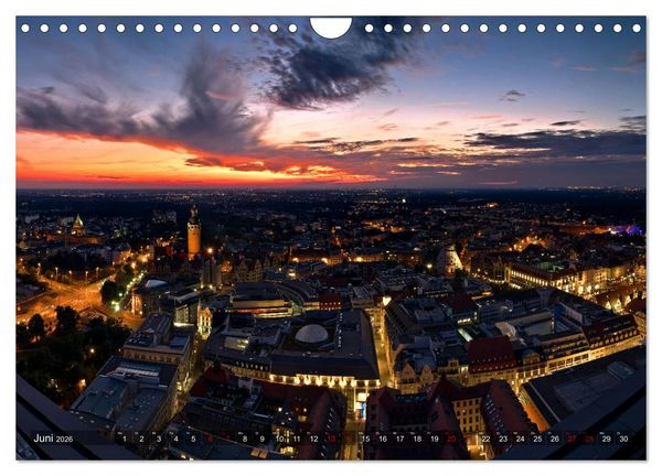 Produktbild: Nachts in Leipzig (Wandkalender 2026 DIN A4 quer), CALVENDO Monatskalender