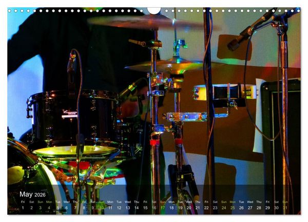 Produktbild: DRUMS ONSTAGE (Wall Calendar 2026 DIN A3 landscape), CALVENDO 12 Month Wall Calendar