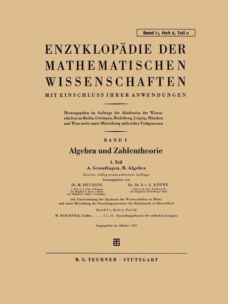 Produktbild: 15. Darstellungstheorie der Endlichen Gruppen