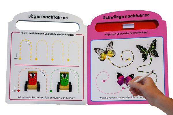 Produktbild: Gl&uuml;cksfisch: Mein erstes Schreib-und Wegwisch-Buch: Schwung&uuml;bungen
