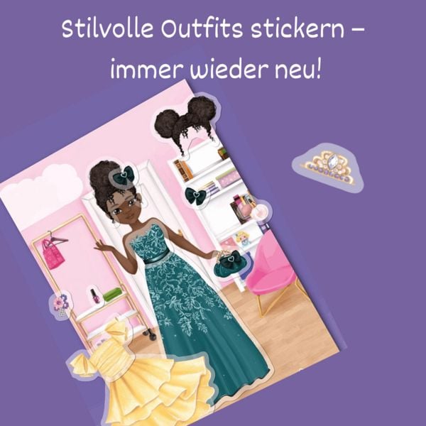 Produktbild: Fashion & Styles: Anziehpuppen mit Folienstickern. Party-Looks
