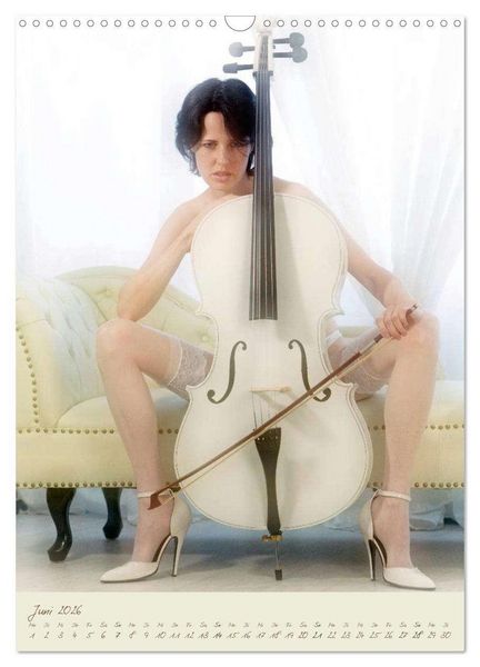 Produktbild: Wei&szlig;es Cello auf Reisen (Wandkalender 2026 DIN A3 hoch), CALVENDO Monatskalender
