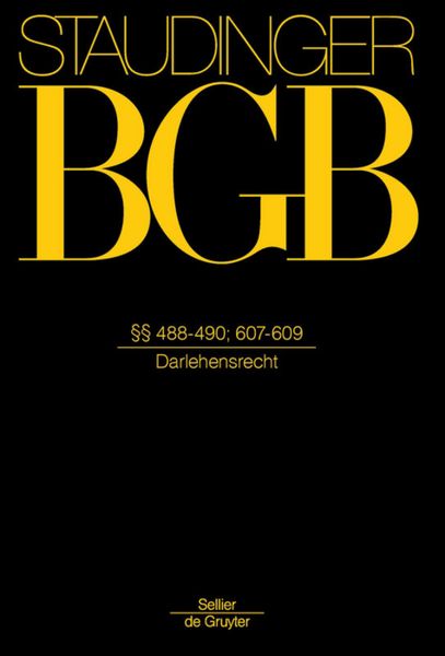 Produktbild: &sect;&sect; 488-490; 607-609