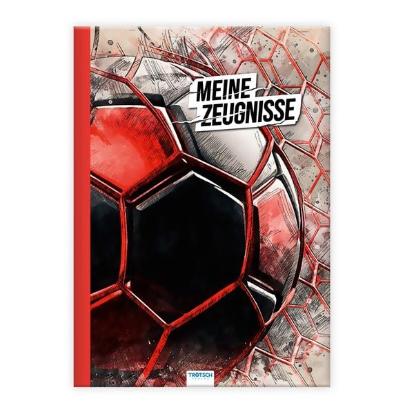 Produktbild: Tr&ouml;tsch Zeugnismappe A4 wattiert Fu&szlig;ball