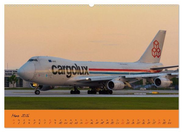 Produktbild: Flugzeuge im Abendlicht (Wandkalender 2026 DIN A2 quer), CALVENDO Monatskalender