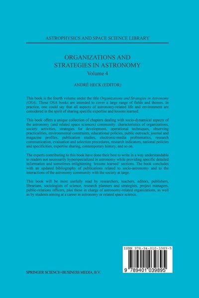 Produktbild: Organizations and Strategies in Astronomy