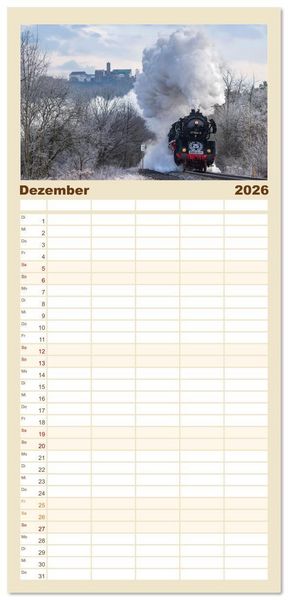 Produktbild: Familienplaner 2026 - Volldampf voraus! mit 5 Spalten (Wandkalender, 21 x 45 cm) CALVENDO