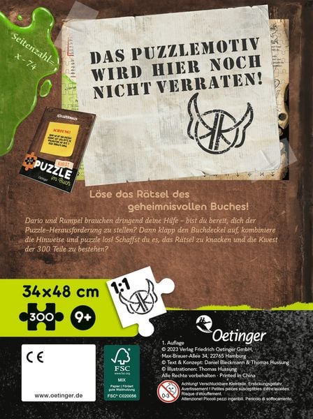 Produktbild: KoboldKroniken. Puzzle im Buch. Kwest-R&auml;tsel. 300 Teile