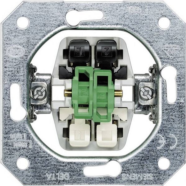 Produktbild: Siemens Schalterprogramm Einsatz Serienschalter Aluminium (Metallic) 5TA2155 1 St.