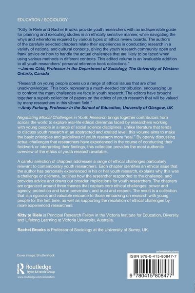 Produktbild: Negotiating Ethical Challenges in Youth Research