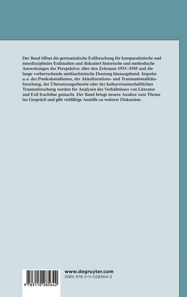Produktbild: Literatur und Exil