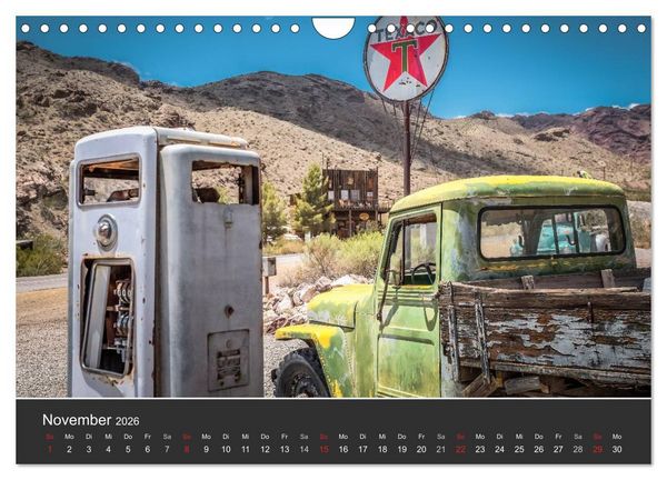 Produktbild: Vergessene Zeitzeugen entlang der Route 66 (Wandkalender 2026 DIN A4 quer), CALVENDO Monatskalender