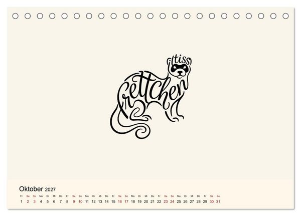 Produktbild: Buchstabentiere (Tischkalender 2027 DIN A5 quer), CALVENDO Monatskalender