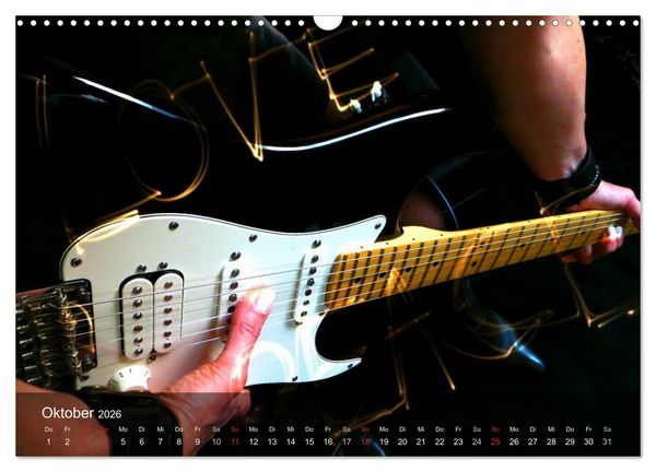 Produktbild: Rockgitarren Power (Wandkalender 2026 DIN A3 quer), CALVENDO Monatskalender