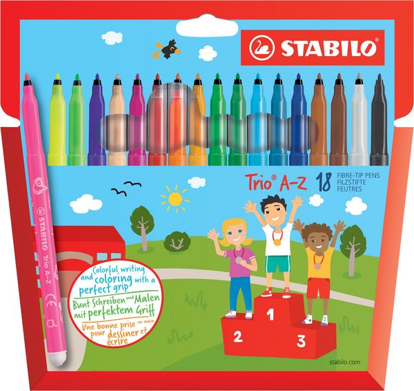 Produktbild: STABILO Filzstifte Trio A-Z 18 St&uuml;ck Kartonetui