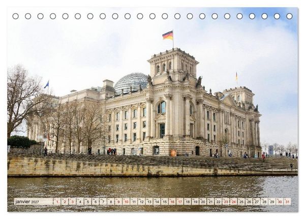 Produktbild: Berlin - dans le centre historique (Calendrier de bureau 2027 DIN A5 vertical), CALVENDO calendrier mensuel