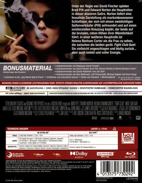 Produktbild: Fight Club (4K Ultra HD) (+ Blu-ray)