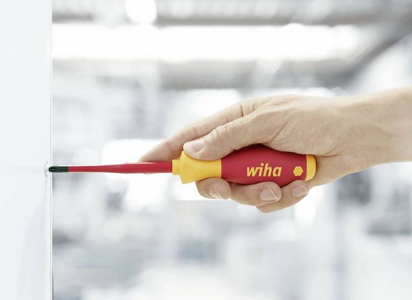 Produktbild: Wiha VDE Schraubendreher-Set 12teilig Schlitz, Kreuzschlitz Pozidriv, Kreuzschlitz Phillips, Plus/Minus, Innen-TORX