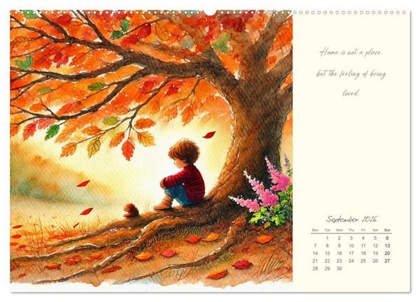 Produktbild: Magic with your inner child - 12 months full of wonder and joy (High Quality Premium Wall Calendar 2026 DIN A2 landscape),CALVENDO 12 Month Wall Calendar