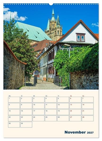 Produktbild: Zauberhaftes Erfurt (hochwertiger Premium Wandkalender 2027 DIN A2 hoch), Kunstdruck in Hochglanz