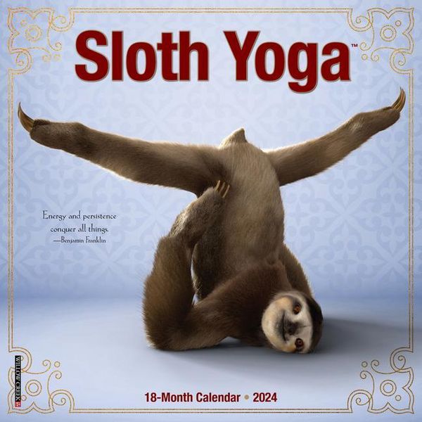 Produktbild: Willow Creek Press: Sloth Yoga 2024 7 X 7 Mini Wall Calendar