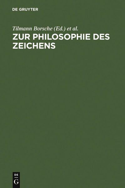 Produktbild: Zur Philosophie des Zeichens
