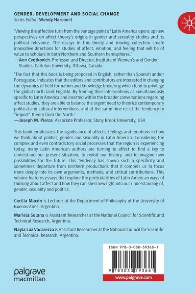 Produktbild: Affect, Gender and Sexuality in Latin America