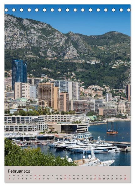 Produktbild: C&Ocirc;TE D&rsquo;AZUR Cannes, Monaco und Nizza (Tischkalender 2026 DIN A5 hoch), CALVENDO Monatskalender