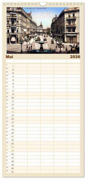 Produktbild: Familienplaner 2026 - Es war einmal... in Frankfurt (Main) mit 5 Spalten (Wandkalender, 21 x 45 cm) CALVENDO