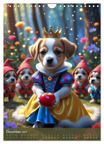 Produktbild: Puppy Tales - M&auml;rchen auf vier Pfoten (Wandkalender 2027 DIN A4 hoch), CALVENDO Monatskalender