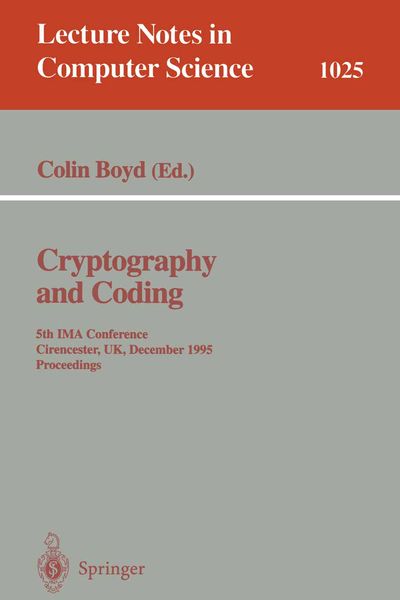 Produktbild: Cryptography and Coding