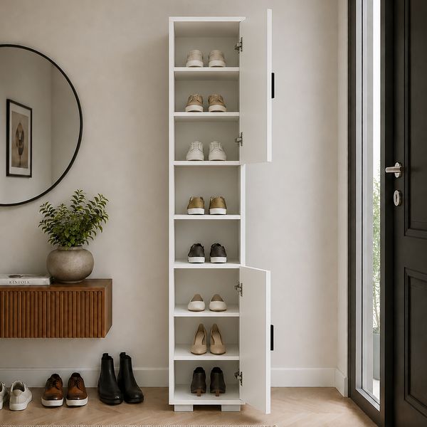 Produktbild: Holz schmaler Schuhschrank Dielenm&ouml;bel Gados M