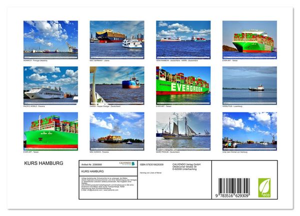 Produktbild: KURS HAMBURG (Wandkalender 2026 DIN A4 quer), CALVENDO Monatskalender