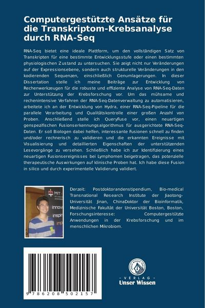 Produktbild: Computergest&uuml;tzte Ans&auml;tze f&uuml;r die Transkriptom-Krebsanalyse durch RNA-Seq