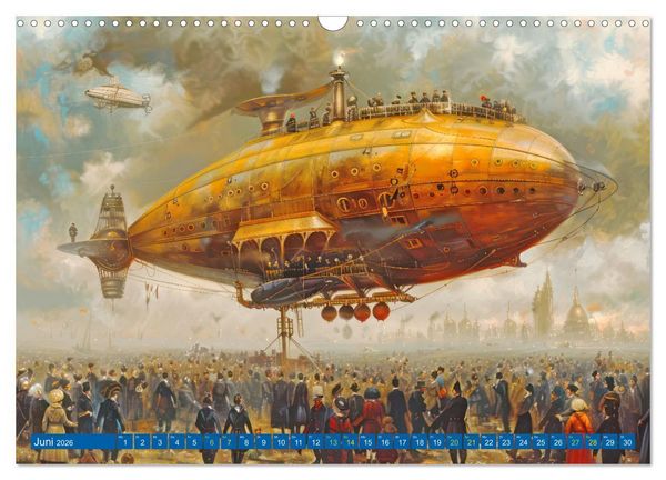 Produktbild: Steampunk Luftschiffe mit einer surrealen Note (Wandkalender 2026 DIN A3 quer), CALVENDO Monatskalender