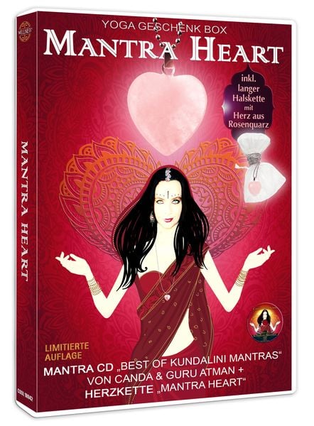 Produktbild: Mantra Heart Yoga Geschenk Box: Mantra CD &bdquo;Best of Kundalini Mantras&ldquo; + Halskette &bdquo;Mantra Heart&ldquo;