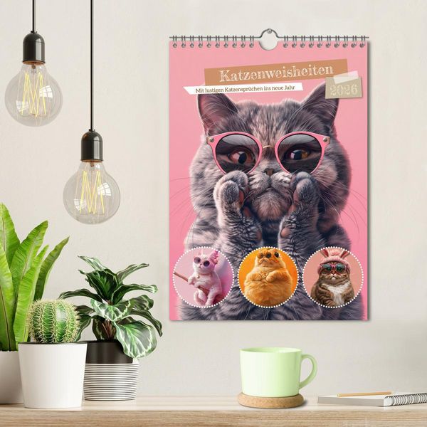 Produktbild: Katzenweisheiten (Wandkalender 2026 DIN A4 hoch), CALVENDO Monatskalender
