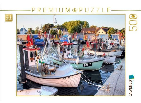 CALVENDO Puzzle Fischerboote in Niendorf | 500 Teile Lege-Größe 48 × 36 cm Foto-Puzzle für Erwachsene