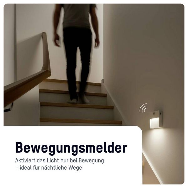 Produktbild: Ansmann Sensor-Nachtlicht NL5R wiederaufladbar 1600-0481 Nachtlicht mit Bewegungsmelder Rund LED Warmwei&szlig; Wei&szlig;