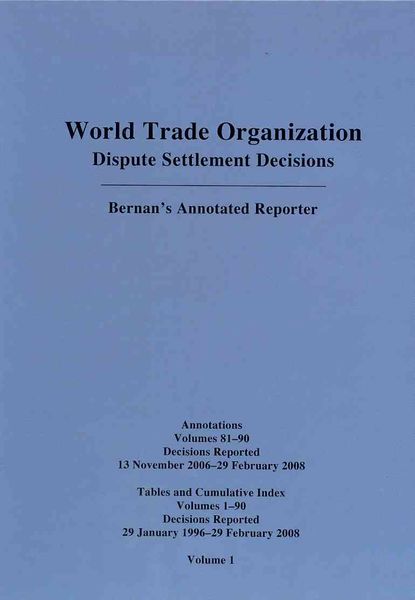 Produktbild: Wto Cumulative Index Annotatio