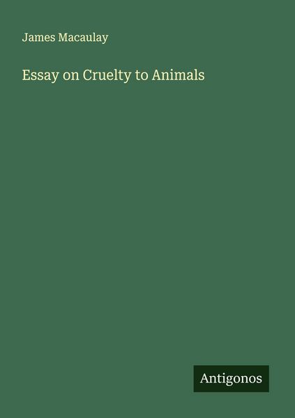 Produktbild: Essay on Cruelty to Animals