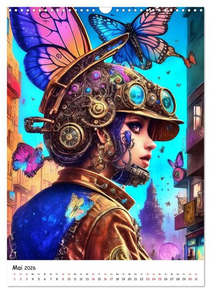Produktbild: Steam-Punk-Girls - Eine charmante und sympathische Subkultur (Wandkalender 2026 DIN A3 hoch), CALVENDO Monatskalender