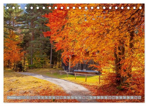 Produktbild: Herbst. Die letzten Farben des Jahres (Tischkalender 2027 DIN A5 quer), CALVENDO Monatskalender