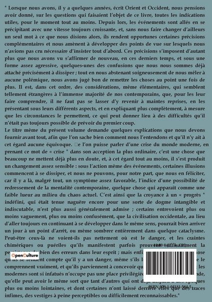 Produktbild: La crise du monde moderne