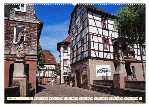 Produktbild: Bensheim an der Bergstra&szlig;e Mandelbl&uuml;te, Wein und Fachwerk (Wandkalender 2027 DIN A2 quer), CALVENDO Monatskalender