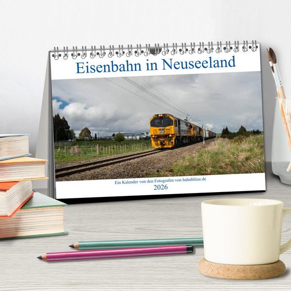 Produktbild: Eisenbahn in Neuseeland (Tischkalender 2026 DIN A5 quer), CALVENDO Monatskalender