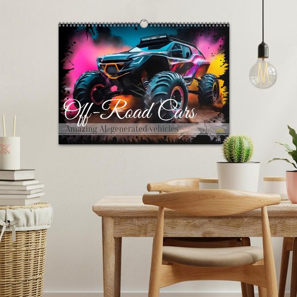 Produktbild: OFF-ROAD CARS Amazing AI-generated vehicles (Wall Calendar 2026 DIN A3 landscape), CALVENDO 12 Month Wall Calendar