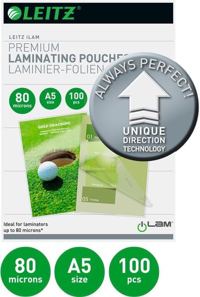 Produktbild: LEITZ&reg; Laminierfolien iLAM UDT, 80 Micron 100 St&uuml;ck