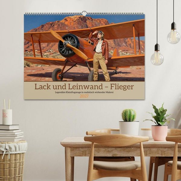 Produktbild: Lack und Leinwand &ndash; Flieger (Wandkalender 2027 DIN A2 quer), CALVENDO Monatskalender
