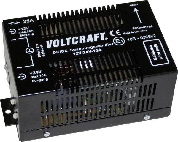 VOLTCRAFT 12/10 DC/DC-Wandler 12 V/DC - 24 V/DC/10A 240W